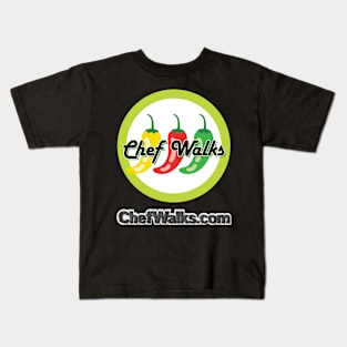 Chef Walks Logo with Website Kids T-Shirt